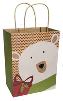 Medium Kraft Gift Bag - Polar Bear - The Country Christmas Loft