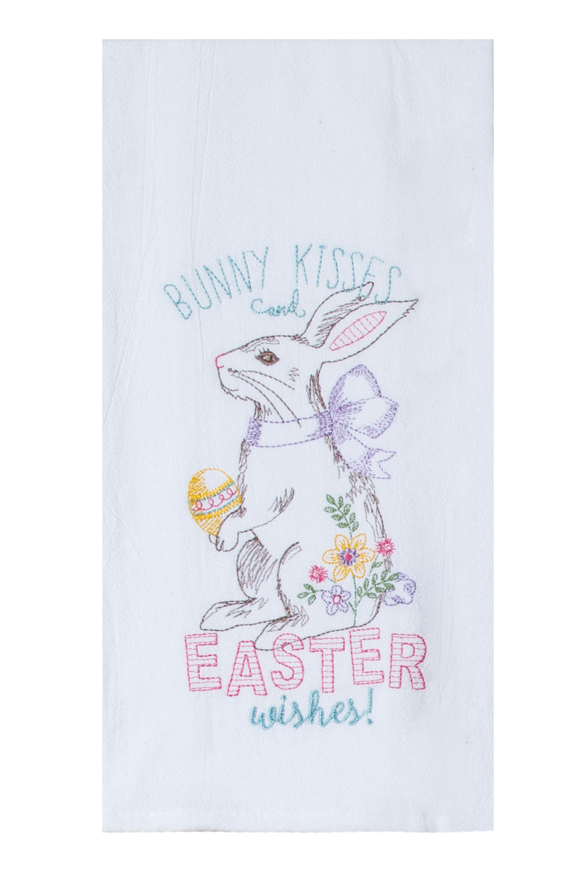 Bunny Kisses Flour Sack Towel - The Country Christmas Loft