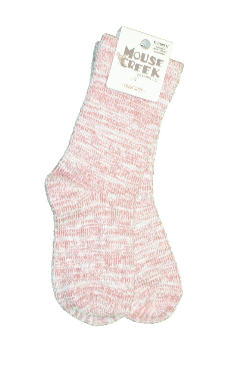 County Line Gallery Crew Socks - Adobe Rose - Size 10 -13 - The Country Christmas Loft