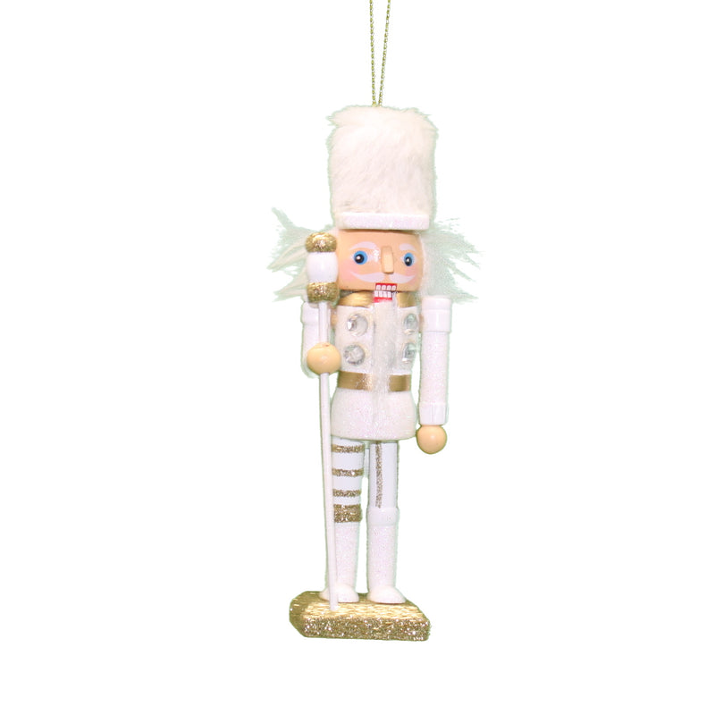 Hollywood 6 inch Wooden Nutcracker - White - The Country Christmas Loft