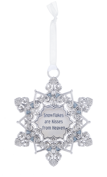 Gem Snowflake Ornament - Snowflakes are Kisses from Heaven - The Country Christmas Loft