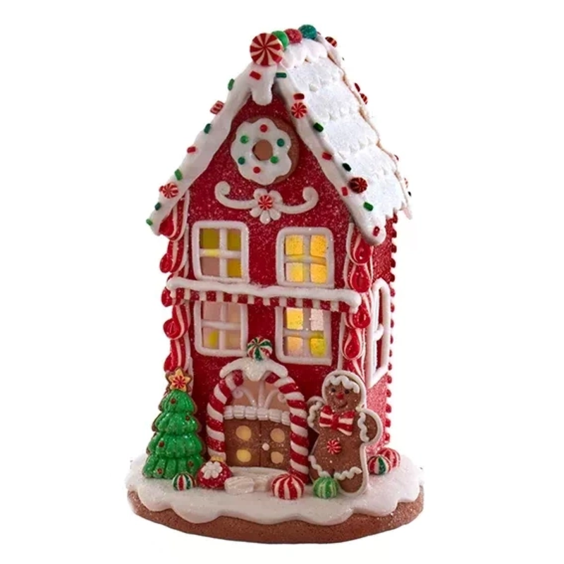 Light Up Gingerbread House - Gingerbread Boy - 8.5 Inch