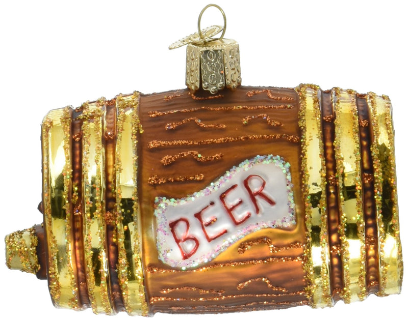 Beer Keg Glass Ornament - The Country Christmas Loft