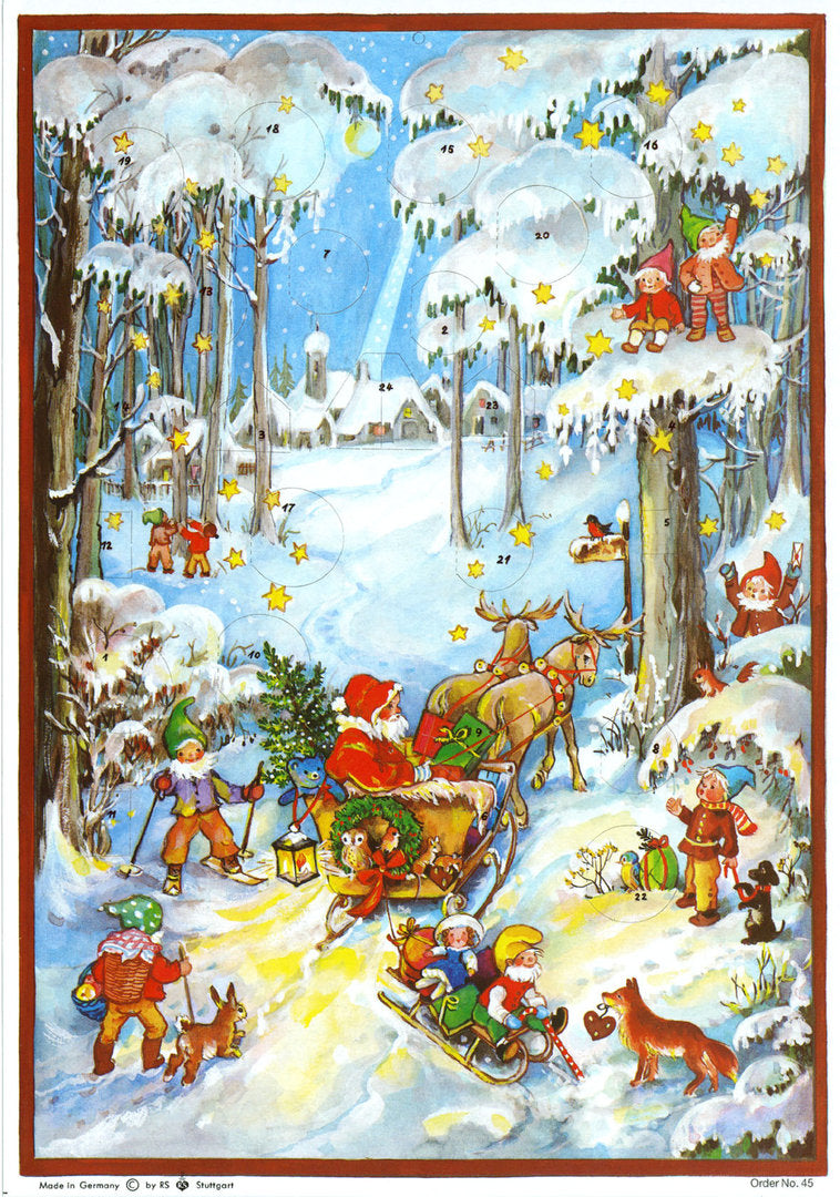 Glittered Advent Calendar - - The Country Christmas Loft