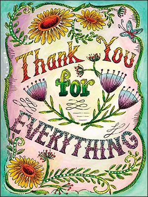 Thank You Card - Thank You For Everything - The Country Christmas Loft