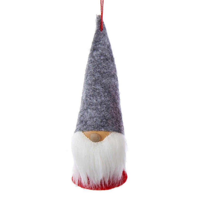 Wood and Felt Gnome 5 Inch Ornament -