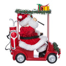 Santa Driving Golf Cart - 11 inch Fabriche