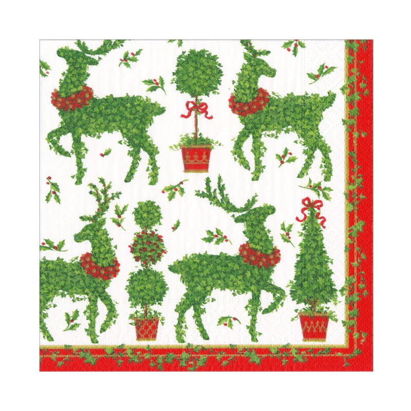 Animal Topiaries Paper Luncheon Napkins - The Country Christmas Loft