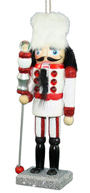 Hollywood 6 inch Wooden Nutcracker - White Fur - The Country Christmas Loft