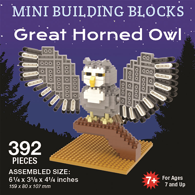 Great Horned Owl Mini Building Blocks - The Country Christmas Loft