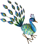16 Inch Iron Peacock Garden Decor - The Country Christmas Loft