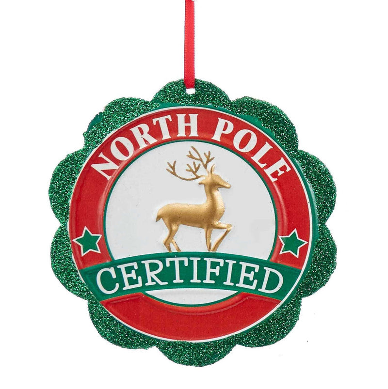Santa Seal of Approval Ornament - North Pole Certified - The Country Christmas Loft