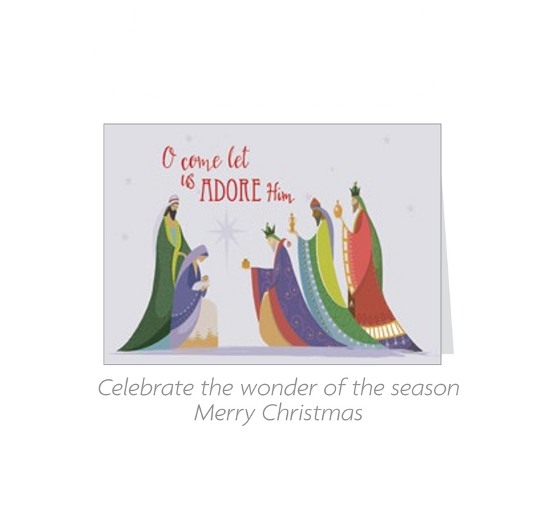Holiday Favorites 16 Count Card Set - O come let us Adore Him - The Country Christmas Loft