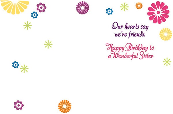 Notion - Sister Birthday Card - The Country Christmas Loft