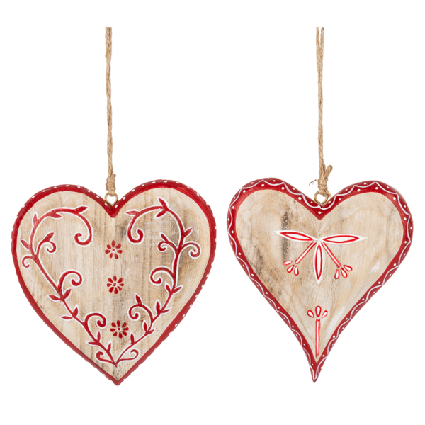 Scroll Heart Ornaments - - The Country Christmas Loft
