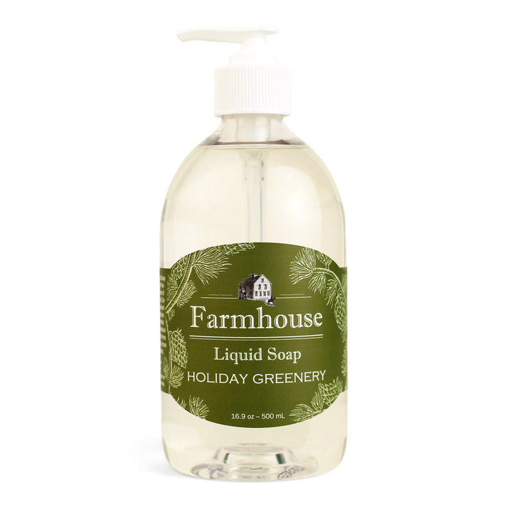 Sweet Grass Farm Liquid Hand Soap - Holiday Greenery 16.9 Ounce - The Country Christmas Loft