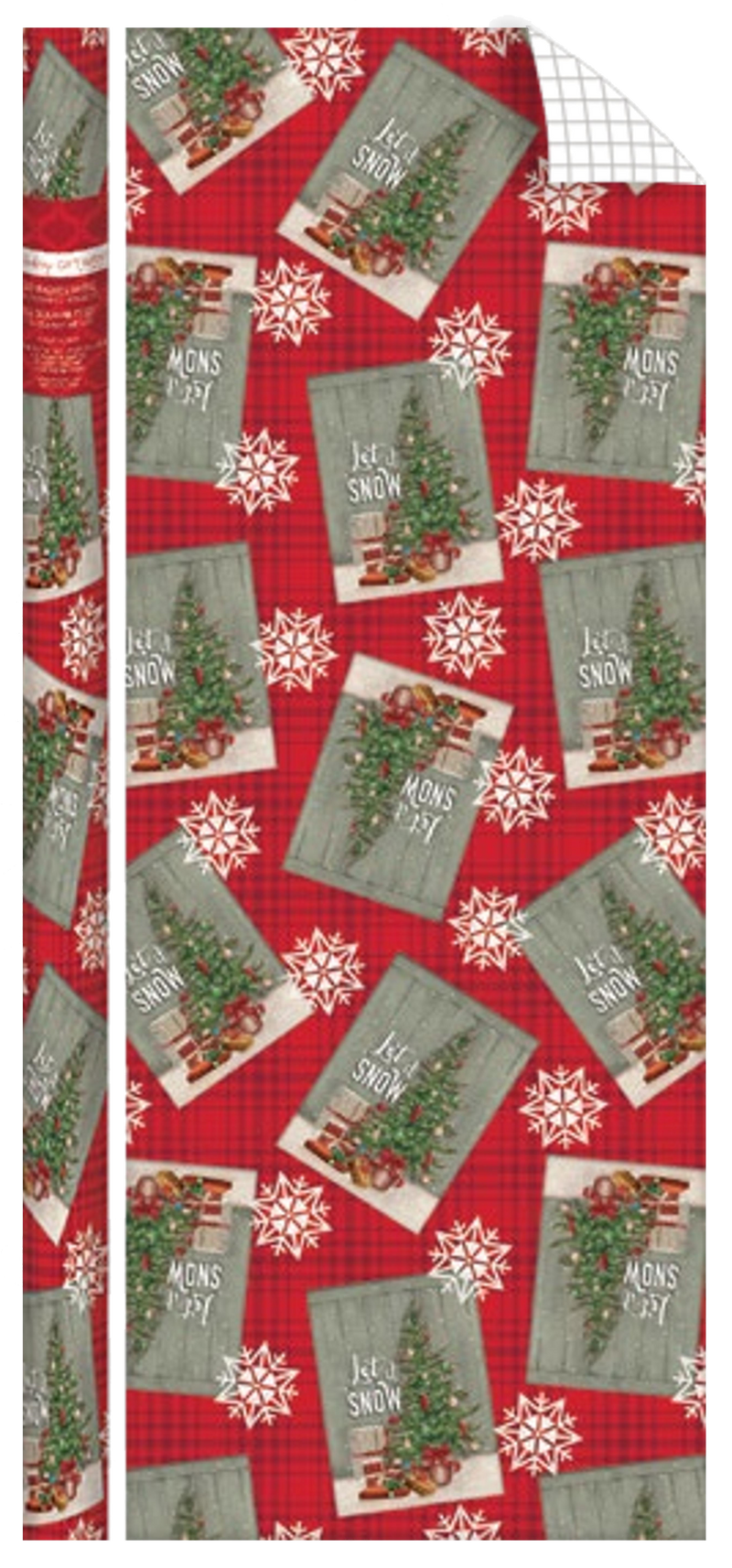 Traditional Roll Wrap - 40" x 288" - Let It Snow - The Country Christmas Loft