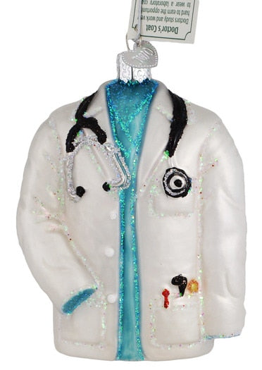Doctors Coat Glass Ornament - The Country Christmas Loft