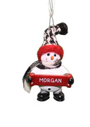 Cozy Snowman Ornament (Letters G - R) - - The Country Christmas Loft