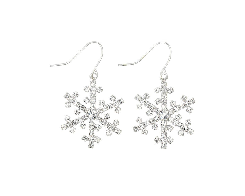 Crystal Snowflakes - Earrings - The Country Christmas Loft