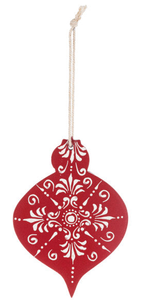 Hand Painted Wood Ornament -