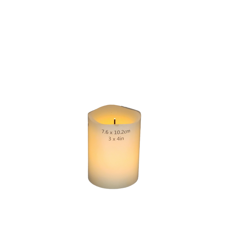 Wavy Edge Glow Wick Pillar Candle -