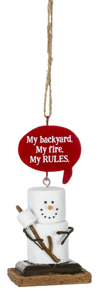 S'mores Campfire Ornament - My Rules - The Country Christmas Loft