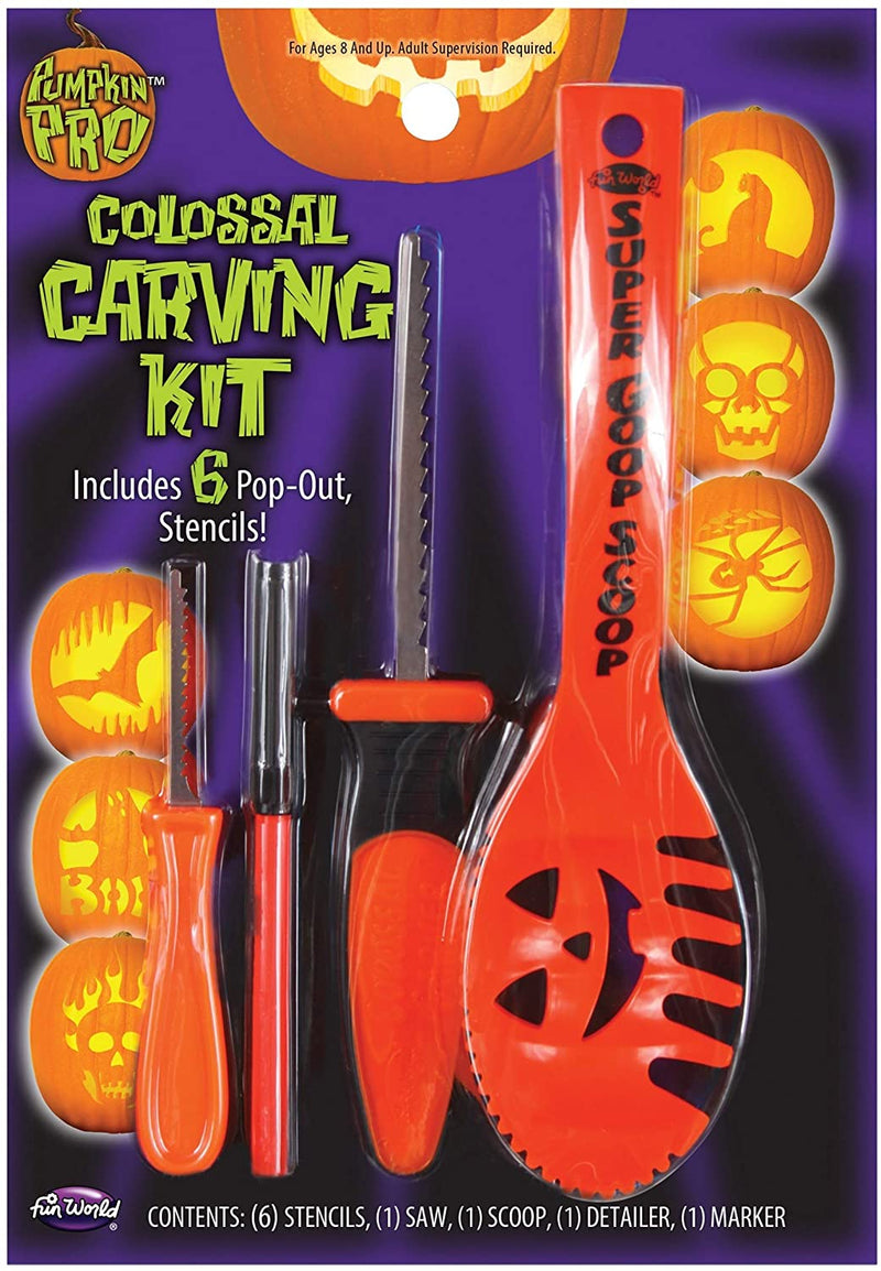 Colossal Pumpkin Carving Kit - Orange - The Country Christmas Loft