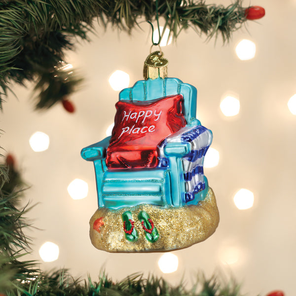 Happy Place  Glass Ornament - The Country Christmas Loft
