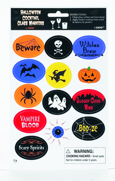 Halloween Cocktail Glass Markers - The Country Christmas Loft
