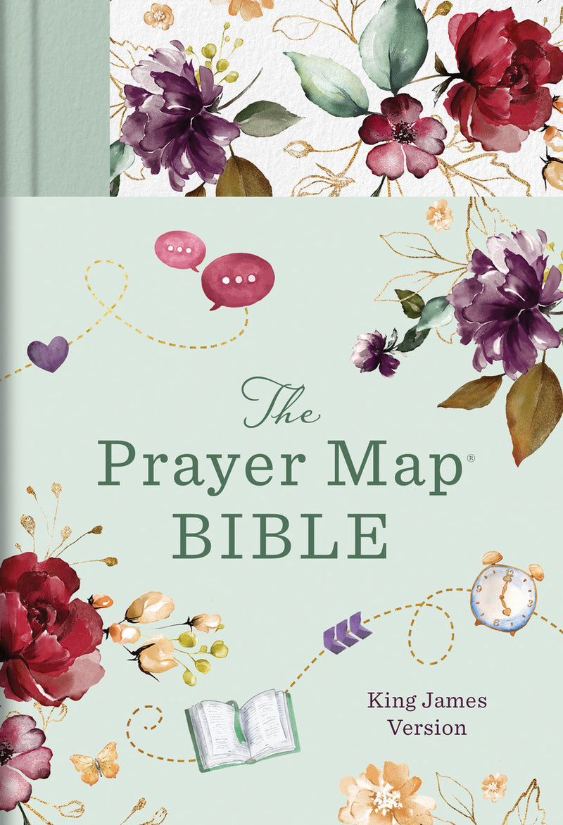 The KJV Prayer Map Bible [Mint Blossoms] - The Country Christmas Loft