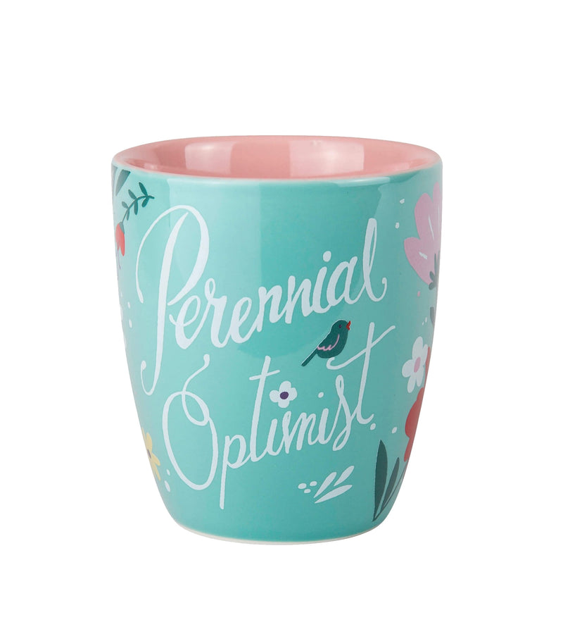 Perennial Optimist Curved Ceramic Mug - The Country Christmas Loft