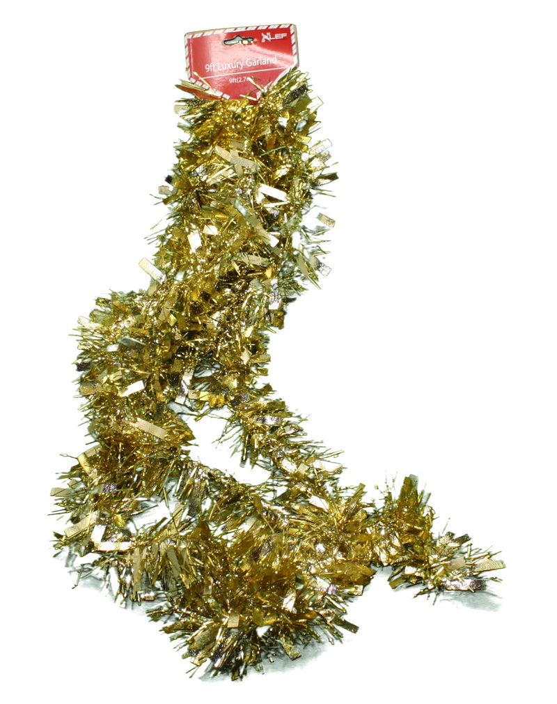 9 Foot Luxury Garland - Gold - The Country Christmas Loft