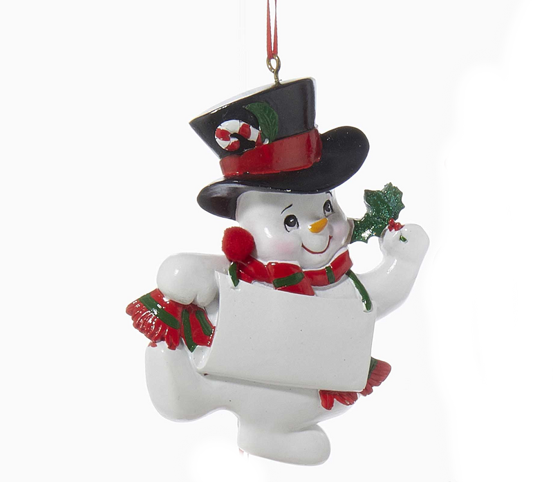 Snow Kid Ornament - Boy - Top hat - The Country Christmas Loft