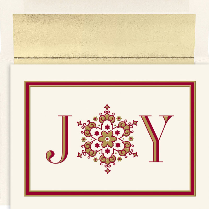 Boxed Cards - Joy Snowflake - 16 cards - The Country Christmas Loft