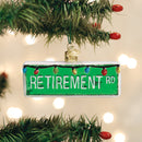 Happy Retirement Glass Ornament