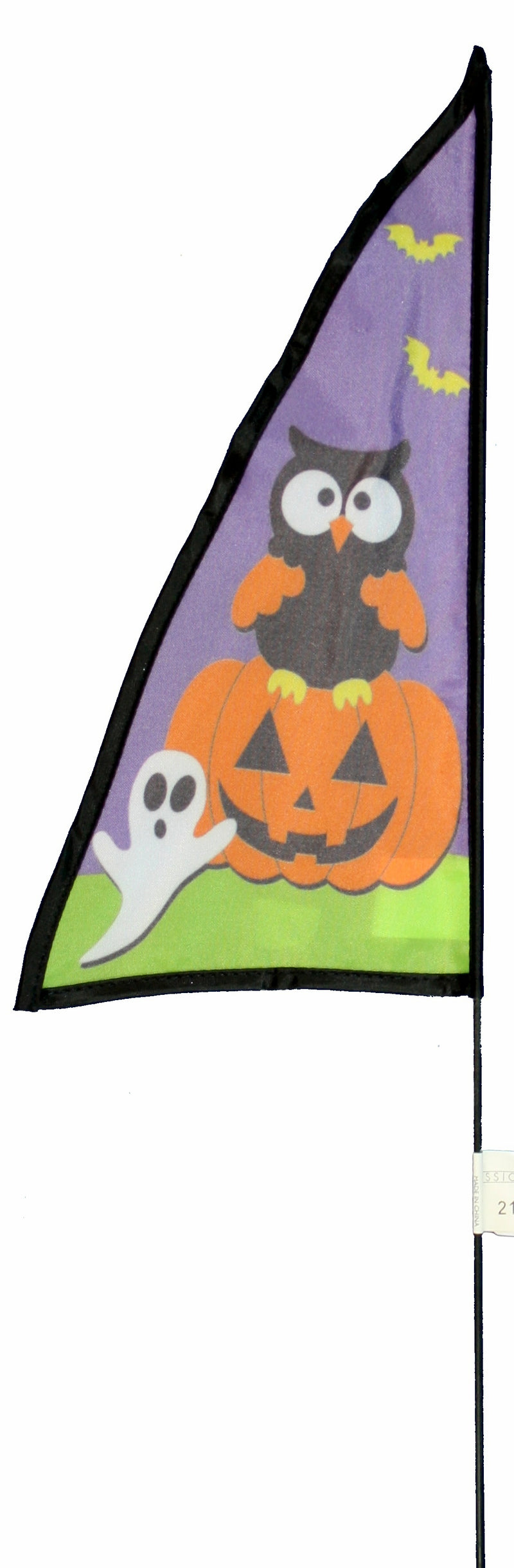 Mission Gallery Halloween Banner Flag - Owl on a Pumpkin