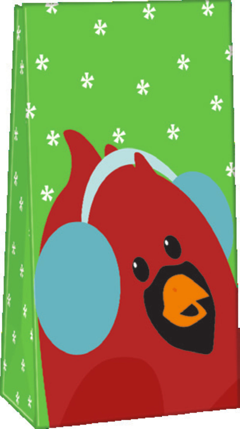 Paper Small Treat Sacks - Set of 10 - Cardinal - The Country Christmas Loft