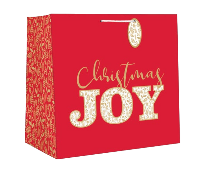 Square Jumbo Gift Bag - Christmas Joy - The Country Christmas Loft