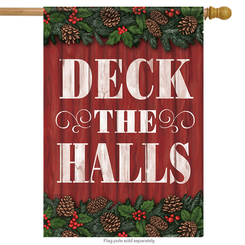 Large Double Sided House Flag - Christmas Garland - The Country Christmas Loft