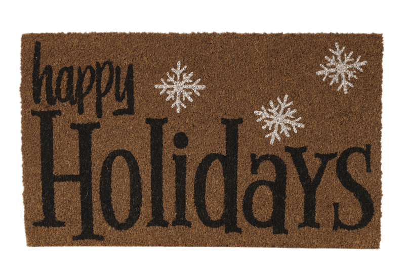 Christmas Coir Doormat - Happy Holidays - The Country Christmas Loft