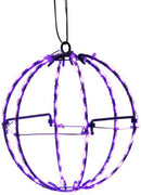 Purple LED Foldable Metal Sphere - 6 Inch - The Country Christmas Loft