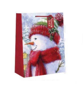 Traditional Medium Gift Bag - Snow Day - The Country Christmas Loft