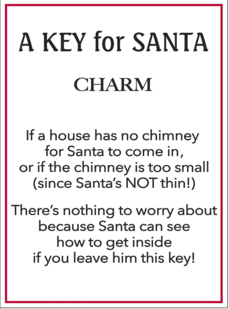 Santa's Key Charm - The Country Christmas Loft