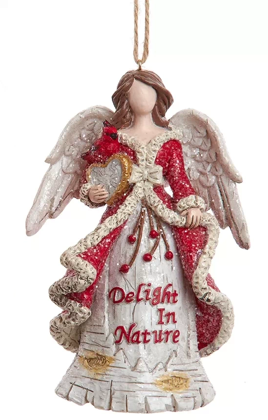 Birch Berries Faceless Angel Ornament - Delight in Nature - The Country Christmas Loft