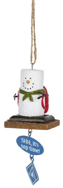 S'mores Camper Ornament - Nap Time - The Country Christmas Loft
