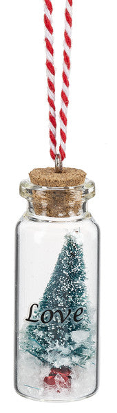 Tree in a Bottle Ornament - Love - The Country Christmas Loft