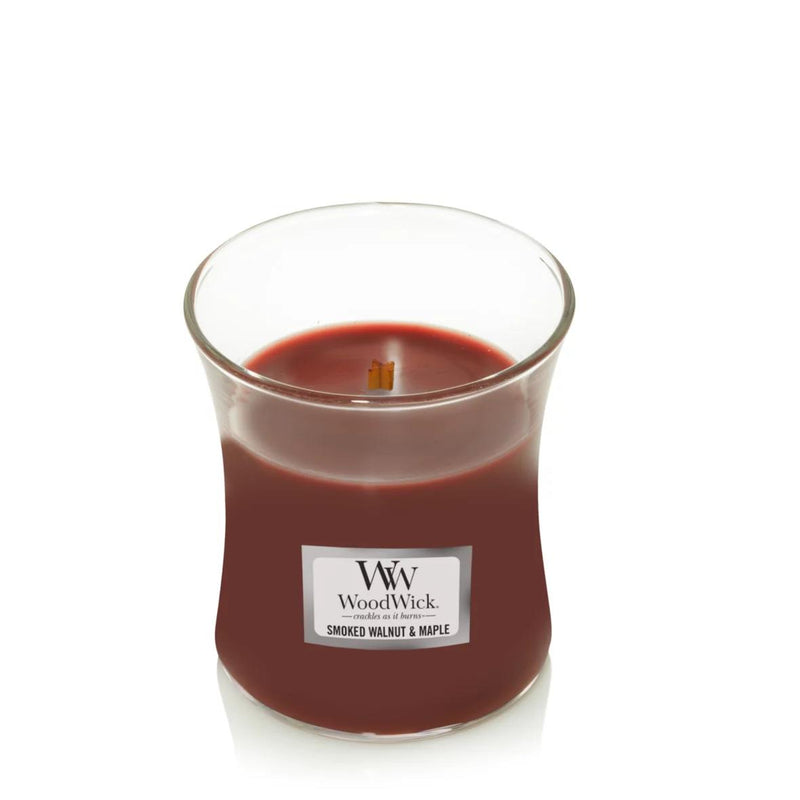 Woodwick Mini Crackling Candle - Smoked Walnut & Maple - The Country Christmas Loft