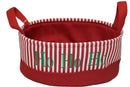 Stripe Basket Ho Ho Ho - Large - The Country Christmas Loft