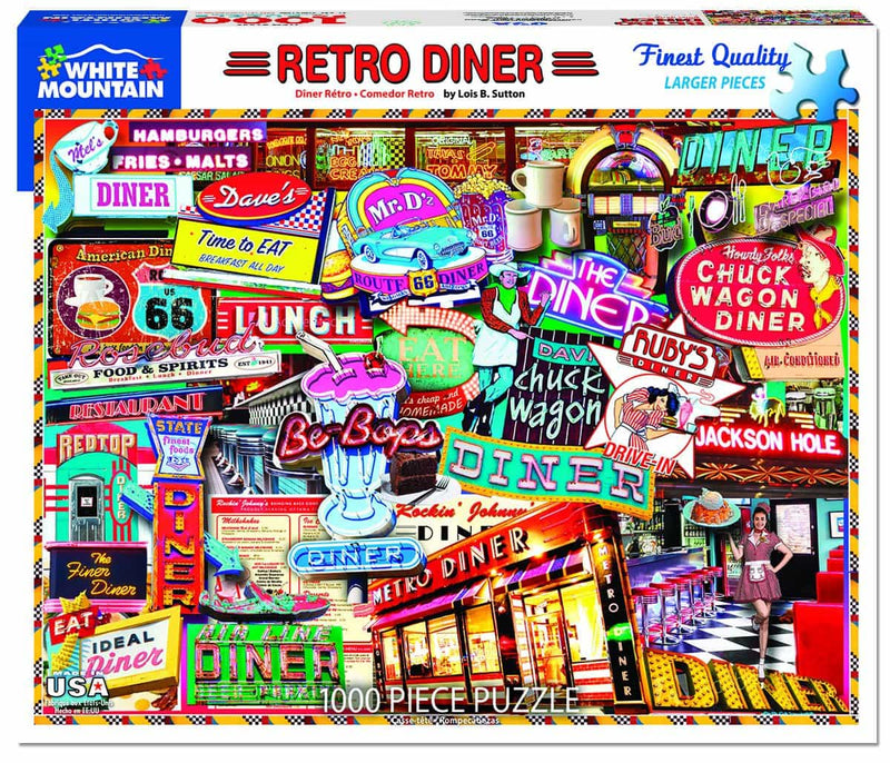 Retro Diner - 1000 Piece Jigsaw Puzzle - The Country Christmas Loft